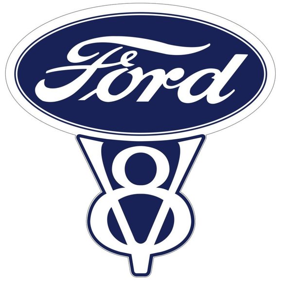Vinyl Decal for Window - Vintage Ford V8 - Picture 1 of 2
